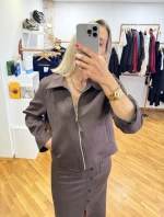 JACKET ΑΛΚΑΝΤΑΡΑ ΚΑΦΕ L9330B LUMINA