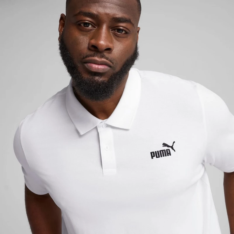 Puma ESS No. 1 Logo Pique Polo 682552-02 PUMA Λευκό