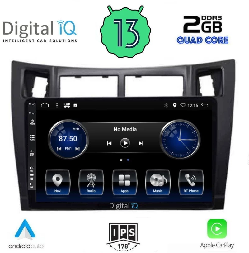 DIGITAL IQ BXH 3736_CPA (9inc) MULTIMEDIA TABLET for TOYOTA YARIS mod. 2006-2011