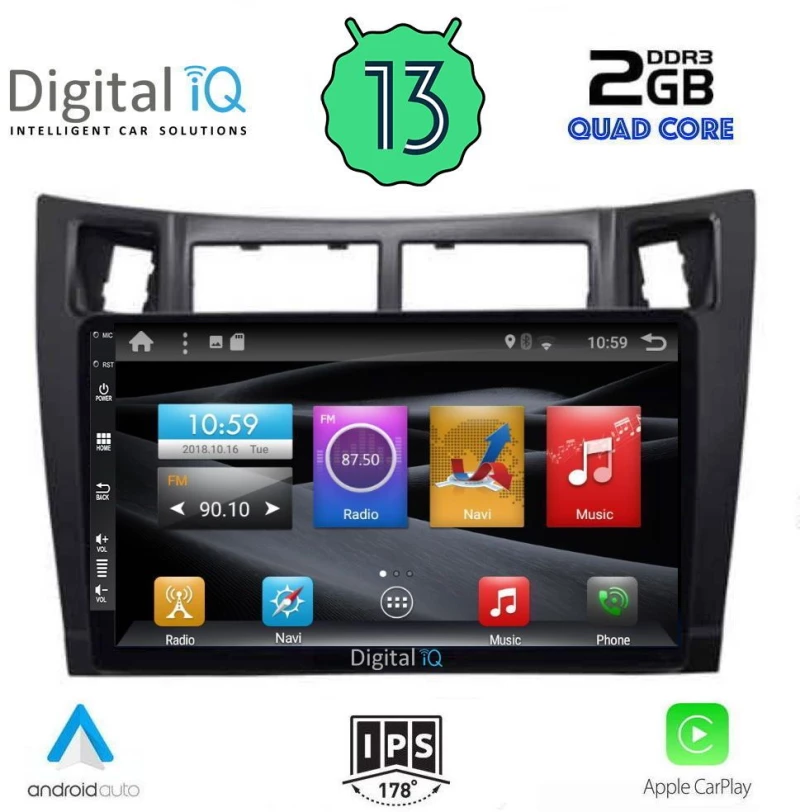 DIGITAL IQ BXH 3736_CPA (9inc) MULTIMEDIA TABLET for TOYOTA YARIS mod. 2006-2011