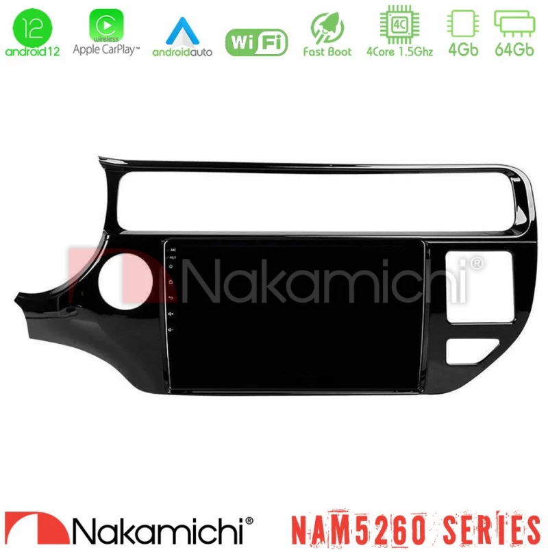 Nakamichi Nam5260 Series 4core Android13 4+64gb kia rio 2015-2017 Navigation Multimedia Tablet 9" με Carplay & Android Auto u-n44-Ki0553