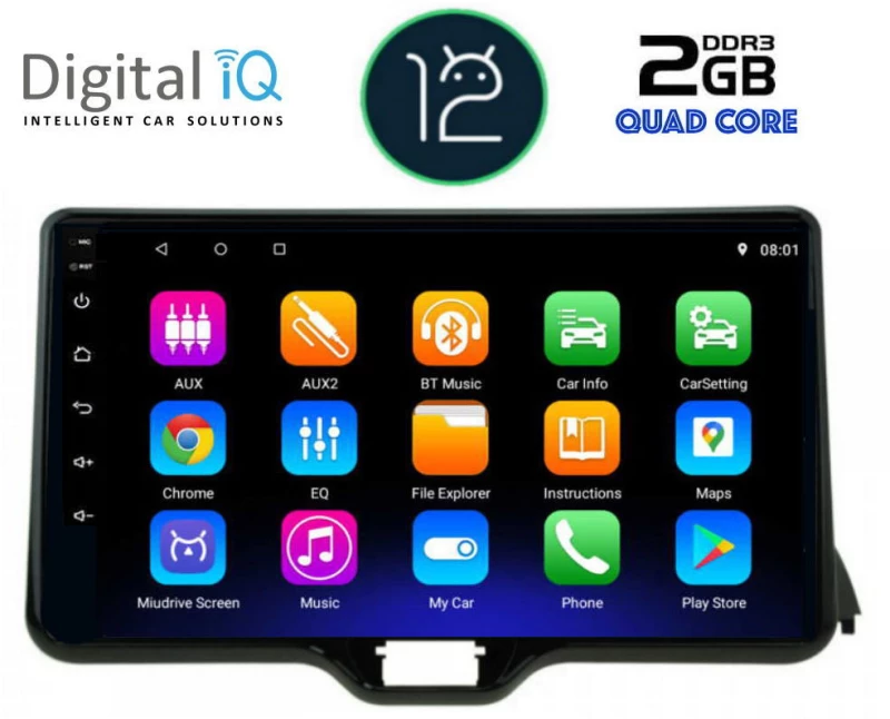 DIGITAL IQ RTB 2738_GPS (10inc) MULTIMEDIA TABLET OEM TOYOTA YARIS mod. 2020>