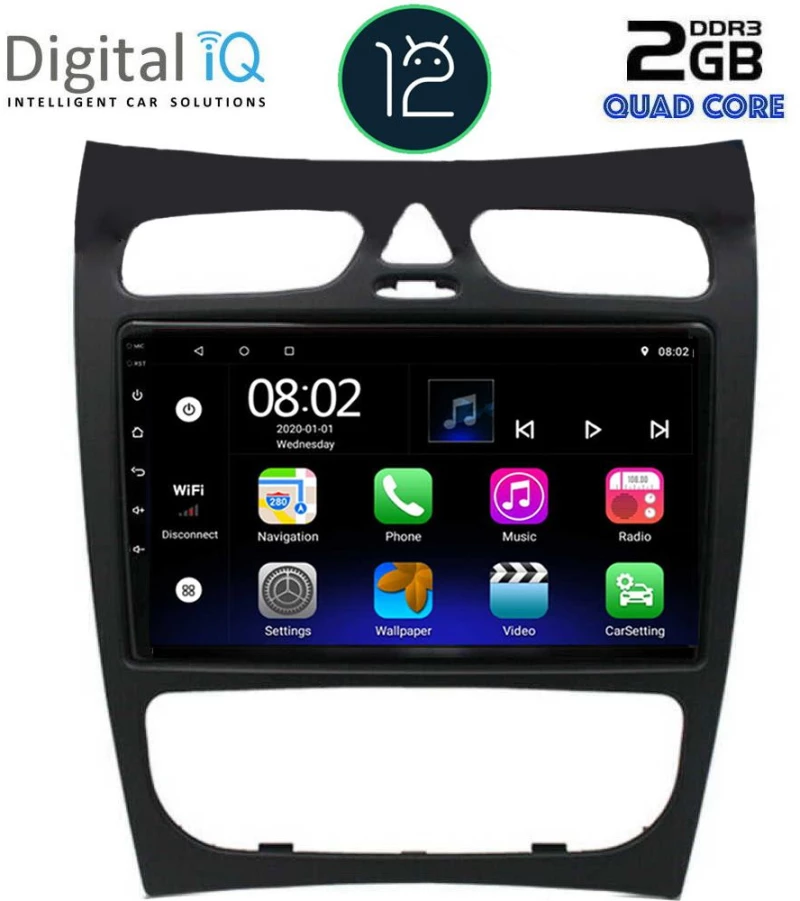 DIGITAL IQ RTB 2406_GPS (9inc) MUTIMEDIA TABLET OEM MERCEDES CLK (W209) mod. 2000-2004