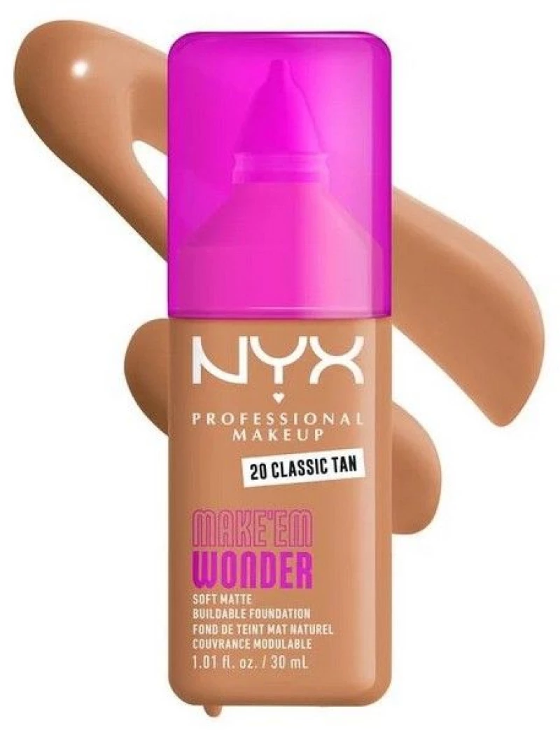 Nyx Professional Makeup Make 'EM Wonder Foundation 30ml - 20 Classic Tan