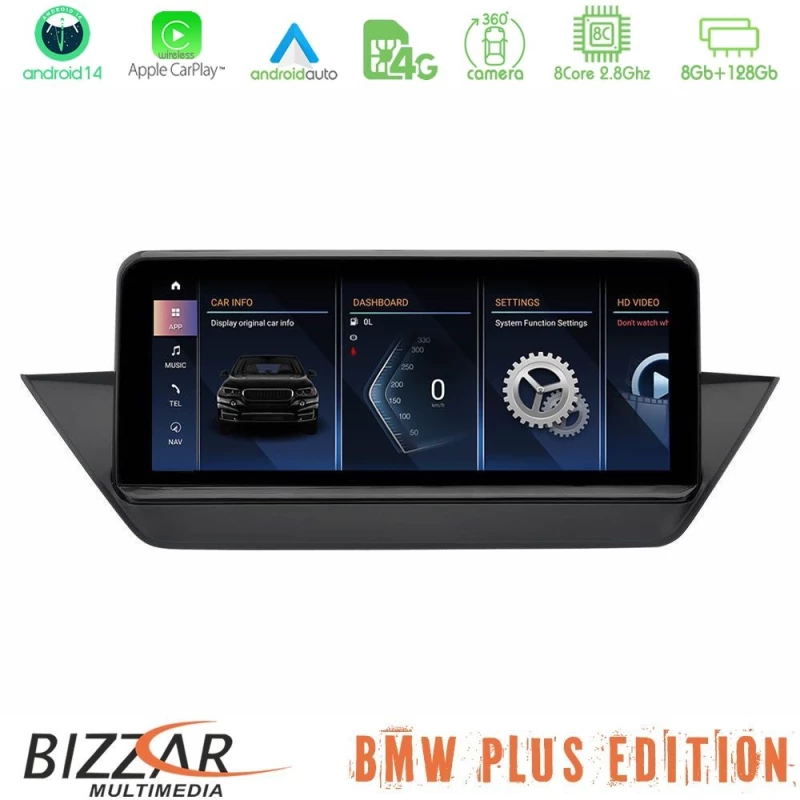 Bizzar Plus Edition bmw x1 e84 (με Εργ.οθόνη) Android14 (8+128gb) Navigation Multimedia 10.25" hd Anti-Reflection u-bm-5239pd