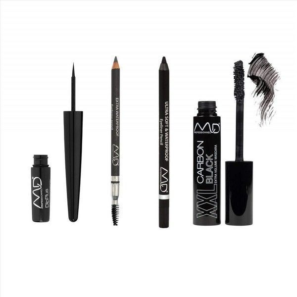 MD Professionnel Total Black Eyes Set Gift Box - Σετ Μακιγιάζ Για Μάτια & Φρύδια