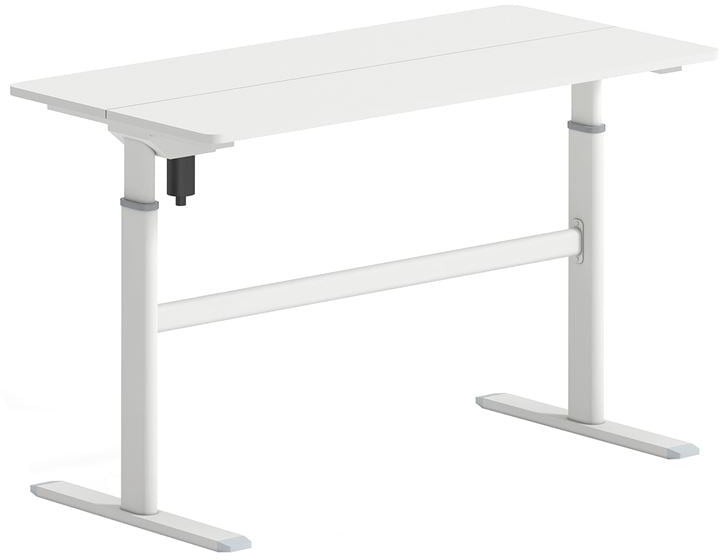LEVEL Γραφείο Η/Υ Ηλεκτρικό Ρυθμιζόμενο, Πολλαπλών επιλογών ύψους, Άσπρο