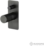 Eurorama OSO Μίκτης εντοιχισμού 2 εξόδων με εκτροπέα Black Brushed
