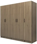 Megapap Ντουλάπα Ρούχων Vivian Πεντάφυλλη Καρυδί 200x51,8x181εκ.
