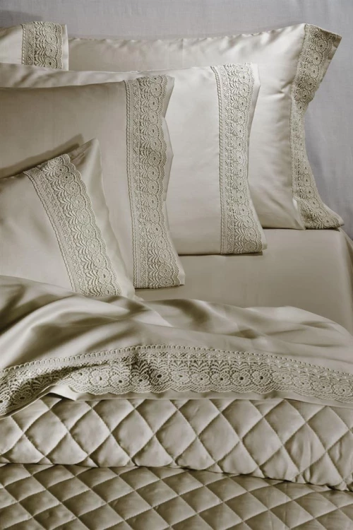 Σετ Σεντόνια Down Town με Δαντέλα Grey - Υπέρδιπλο 245x290