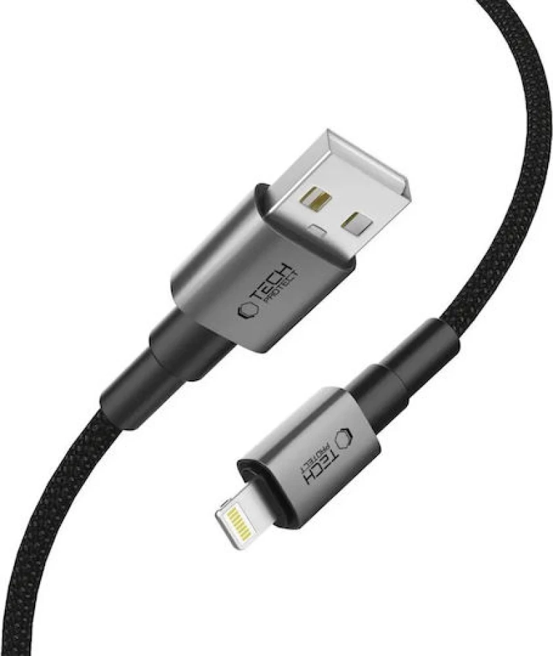 Tech-Protect Ultraboost Dna USB-A to Lightning Cable Γκρι 0.25m
