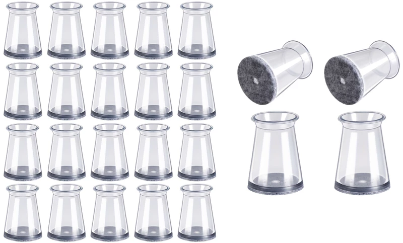 HOME USE προστατευτικές τάπες επίπλων HUH-0258, 16-23mm, διάφανες, 24τμχ