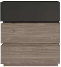 465939 VANITY ΚΟΜΟΔΙΝΟ 3 ΣΥΡΤΑΡΙΑ ΑΠΟΧΡΩΣΕΩΝ SONOMA OAK - GREY, ΜΕ ΑΠΟΣΠΩΜΕΝΑ ΧΡΩΜΑΤΙΚΑ ΜΕΡΗ 60X40X66CM