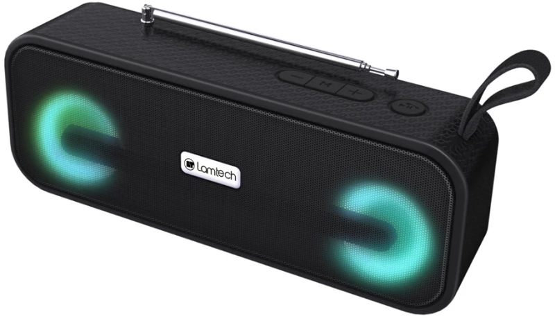 LAMTECH PORTABLE BT FM RADIO SPEAKER 10W BLACK