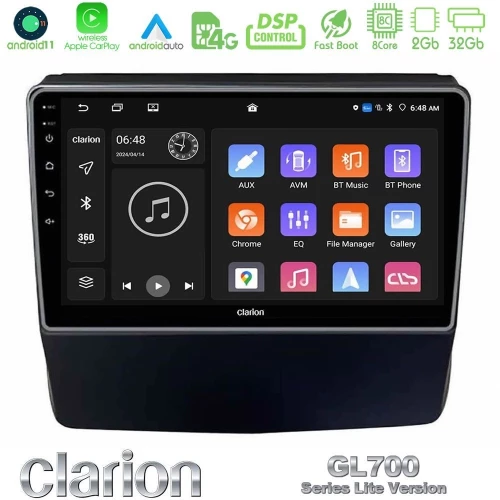 Clarion Gl700 Lite Series 8core Android11 2+32gb Subaru Forester/impreza 2018-2021 Navigation Multimedia Tablet 9" με Carplay & Android Auto u-G72l-Su1662