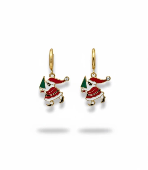 Ατσάλινα Σκουλαρίκια Santa Claus