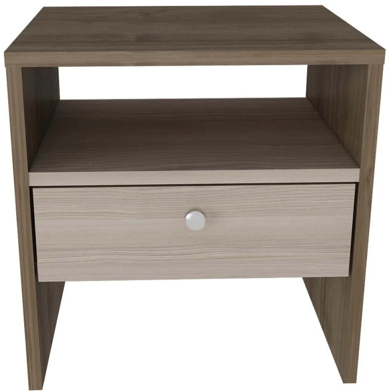 Κομοδίνο Nova 875ZNA3415 45x35x46,8cm Walnut-Cordoba Beige