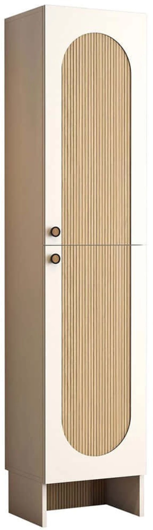 Παπουτσοθήκη - Ντουλάπι Palermo 845HCT4237 45x37x200,6cm Cream-Oak Μοριοσανίδα, Μελαμίνη