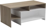 Τραπέζι σαλονιού Consa pakoworld sonoma - λευκό 120x60x52.8εκ