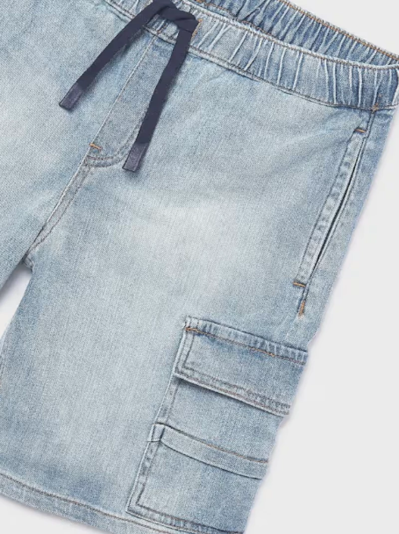 Mayoral Βερμούδα denim cargo Τζιν ανοιχτό 26-06218-033 Αγόρι