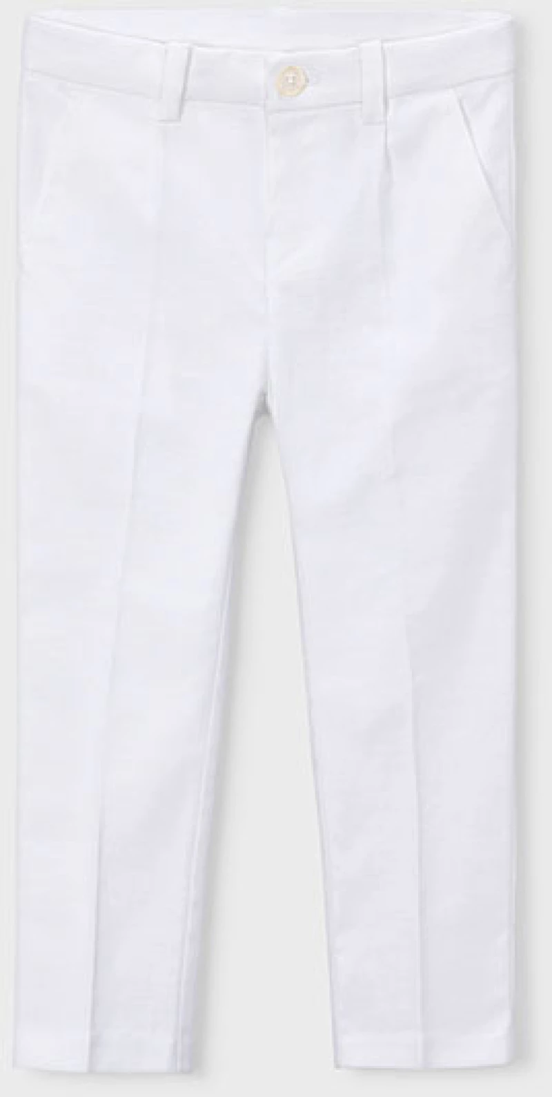 Mayoral Παντελονι λινο suiting λευκο 26-03574-066 3574 Αγόρι