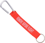 Μπρελόκ Υφασμάτινο με υφαντό κείμενο remove before flight