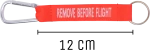 Μπρελόκ Υφασμάτινο με υφαντό κείμενο remove before flight