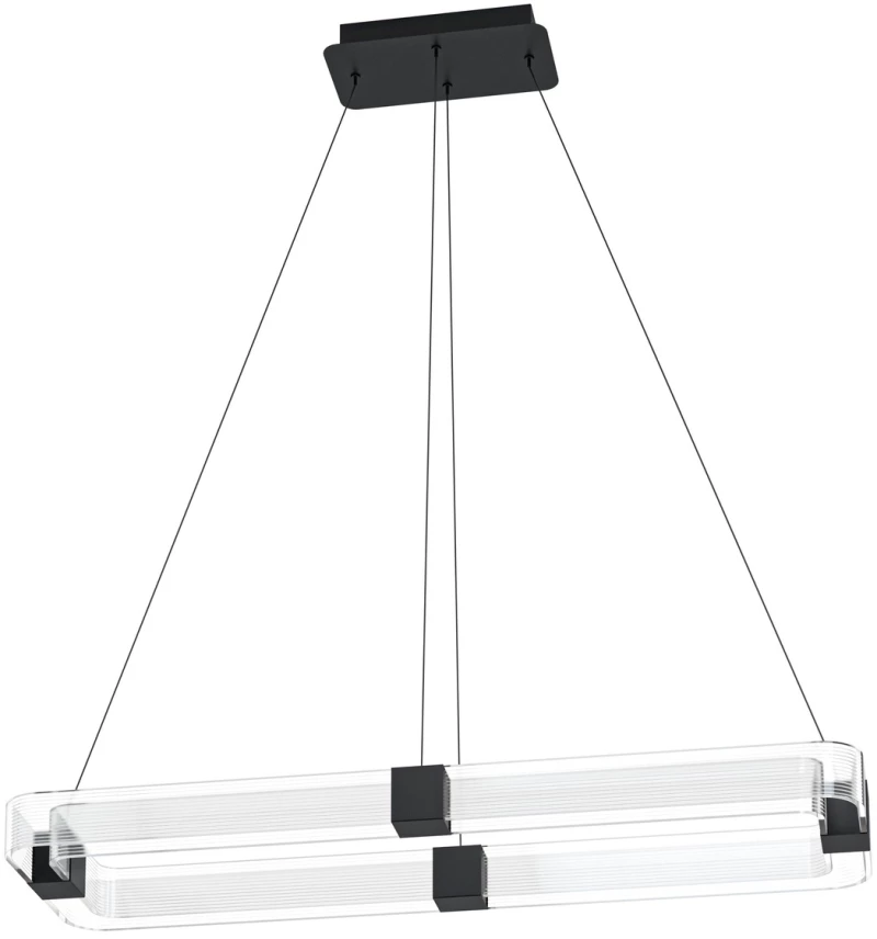 Φωτιστικό Κρεμαστό Eglo 39909 MOGETONELLO Μαύρο Ματ (Black Mat) 3000K