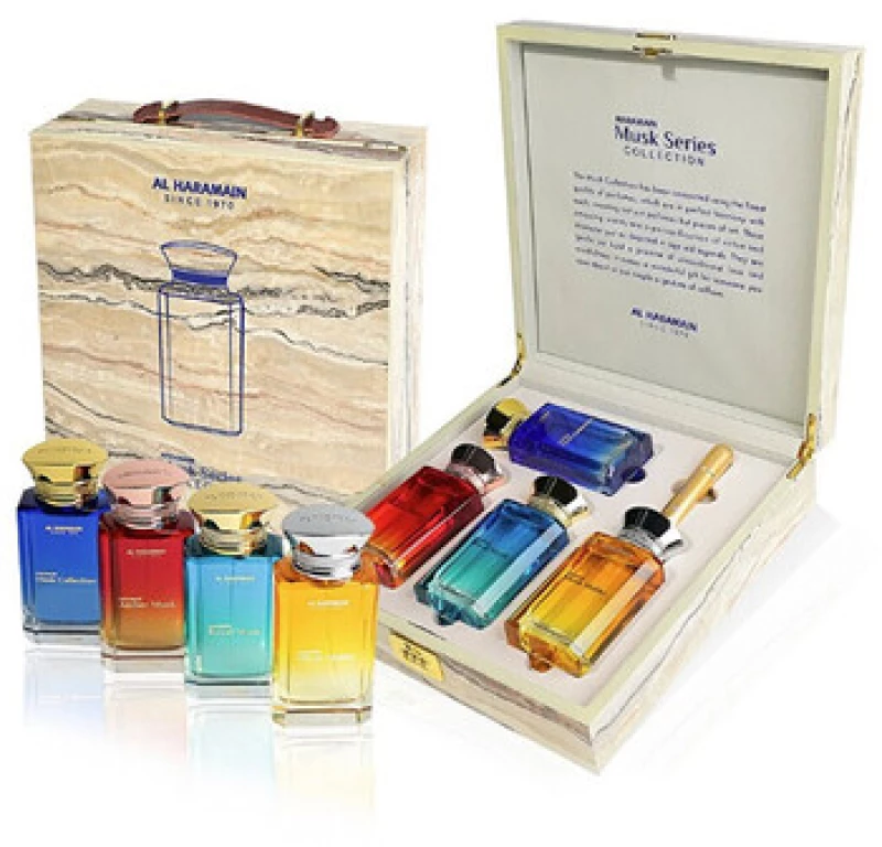 Al Haramain-Musk Series Collection Dárková sada EDP 4 x 100 ml a plnitelný flakon-400ml