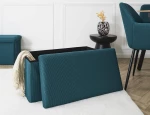 Σκαμπό-μπαούλο Atom Home Deco Factory - 76x38x38cm - Μπλε