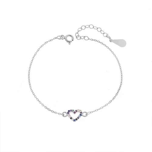 Βραχιόλι Γυναικείο Senza από ασήμι 925, καρδιά