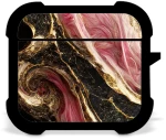 Marble Black-Pink Airpods 4