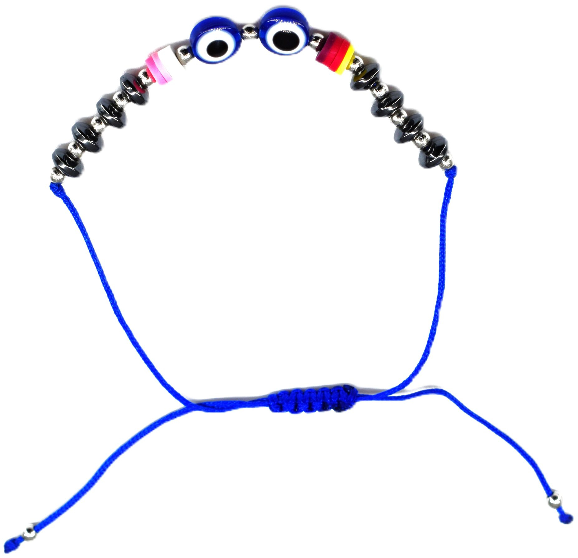 Elegant Γυναικείο Βραχιόλι με σχέδιο ματάκια μπλέ και αιματίτη κ.BR23-142