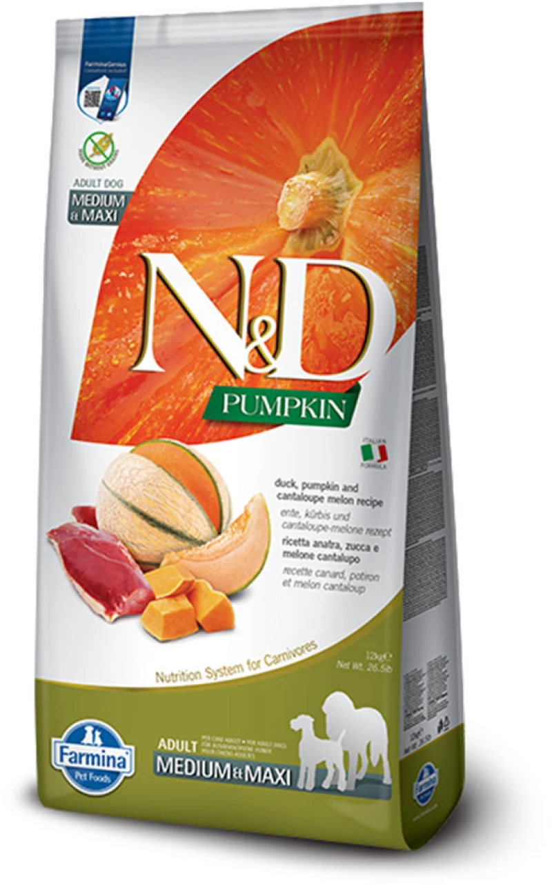 N+D Dog Pumpkin, Duck + Cantaloupe Melon Adult Medium and Maxi 12kg
