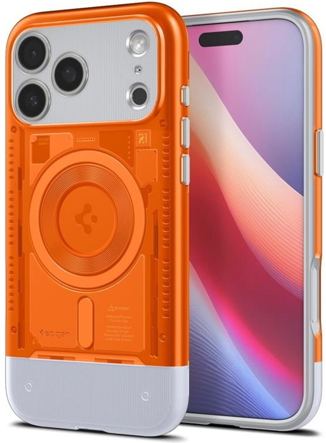 Θήκη iPhone 17 Pro Spigen Classic C1 MagFit Ανθεκτική Σκληρή με MagSafe - Tangerine (ACS10360)