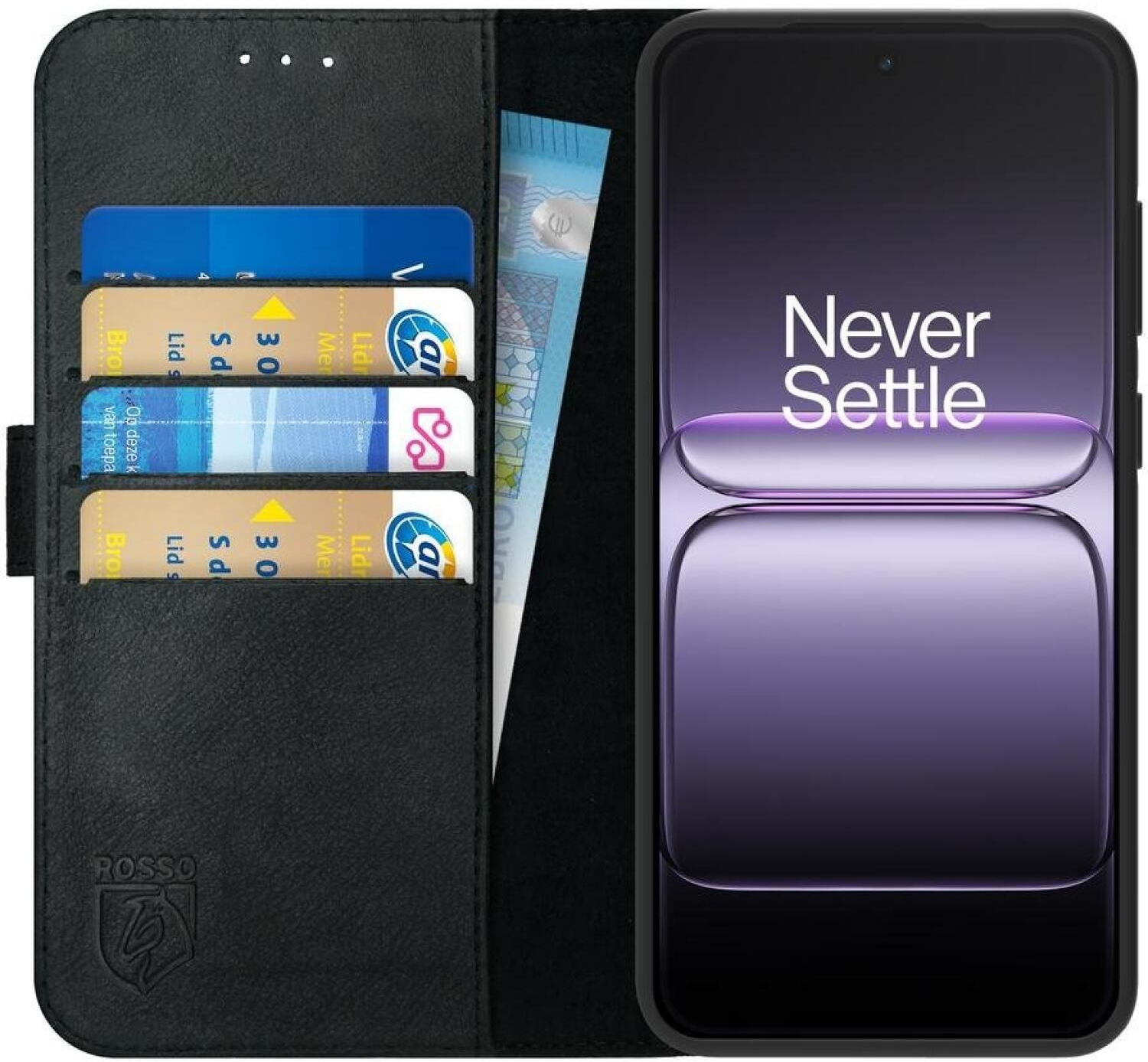 Θήκη OnePlus Nord 5 Rosso Deluxe Δερμάτινο Πορτοφόλι - Black (8719246494239)