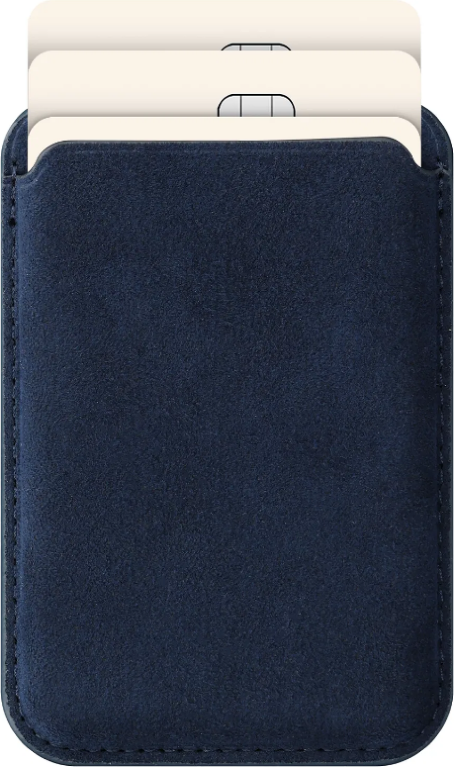 Universal Θήκη Rosso Avanti Wallet MagSafe Πορτοφόλι για Κάρτες από Premium Alcantara - Blue (8719246550010)