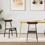vidaXL Καρέκλα τραπεζαρίας 2 pcs Ανοιχτό Καφέ και Ανοιχτό
