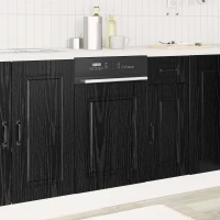 vidaXL Ντουλάπα Κουζίνας Kalmar Μαύρη Οξυά 45 x 1,5 x 67 εκ.