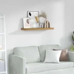 vidaXL Ράφι Τοίχου Επιτοίχιο Καφέ 90 x 23,5 x 4 εκ Επεξεργασμένο ξύλο