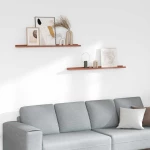 vidaXL Ράφι Τοίχου 2 pcs Κόκκινο 100 x 9 x 3 cm Επεξεργασμένο ξύλο