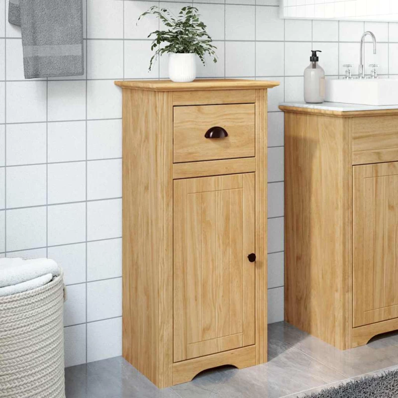 vidaXL Ντουλάπι Μπάνιου με συρτάρι BODO Μέλι Καφέ 44 x 30 x 90 εκ