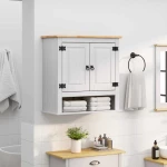vidaXL Κρεμαστό ντουλάπι με αποθήκευση Corona Λευκό 70 x 33 x 71,5 εκ.