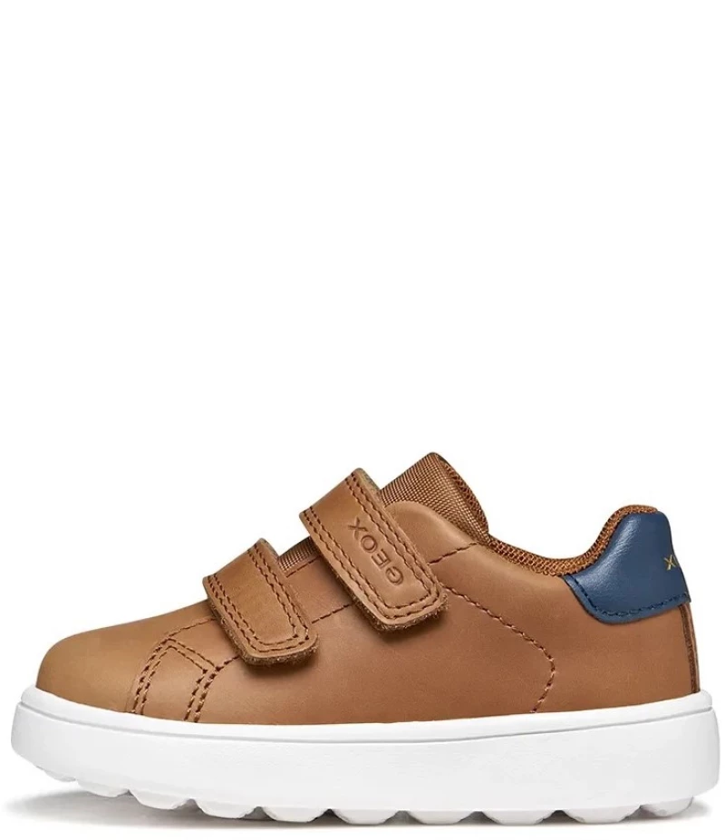 GEOX B MINICUB B656TA 0CL54 C6176 COGNAC/NAVY SNEAKERS CASUAL