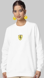 Leclerc x Ferrari Γυναικείο Φούτερ - WHITE