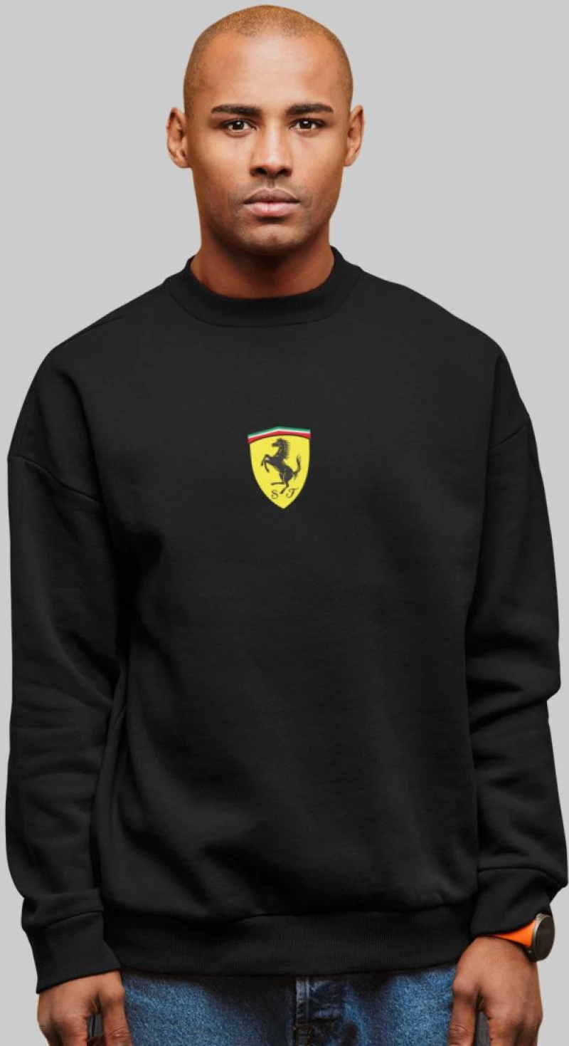 Hamilton x Ferrari Φούτερ - BLACK
