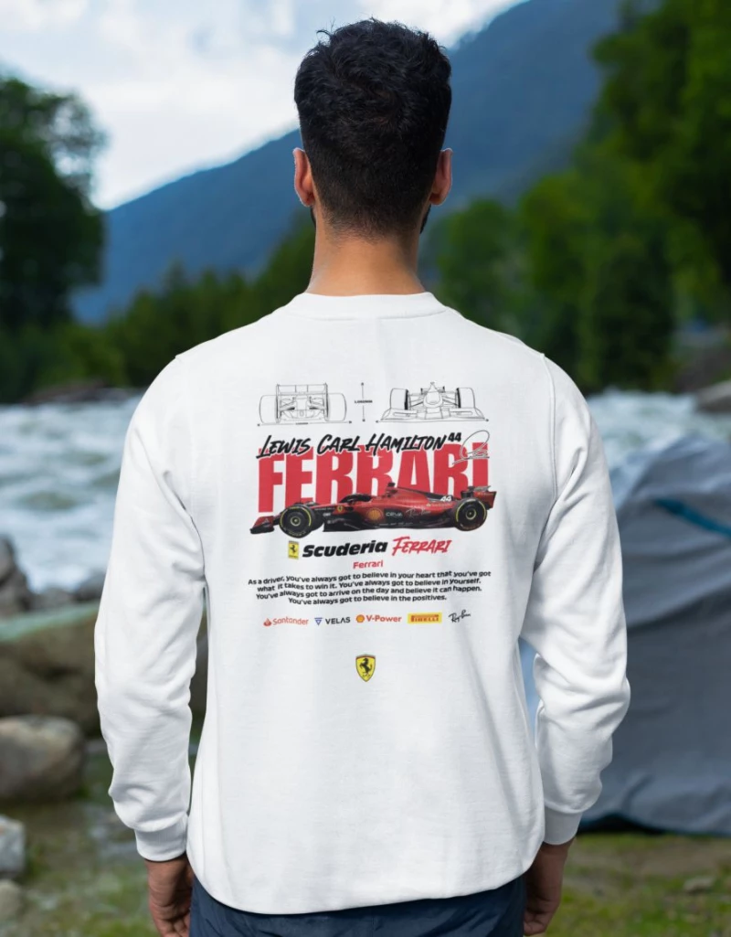 Hamilton x Ferrari Φούτερ - BLACK