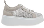 Renato Garini Γυναικείο Sneaker Off-White με Δίχτυ & Πλατφόρμα