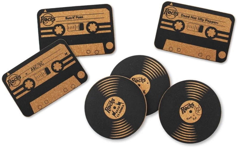 Winkee - Rocks Coaster Set of 6 - Black / Gadgets