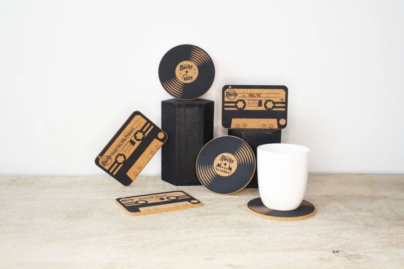 Winkee - Rocks Coaster Set of 6 - Black / Gadgets